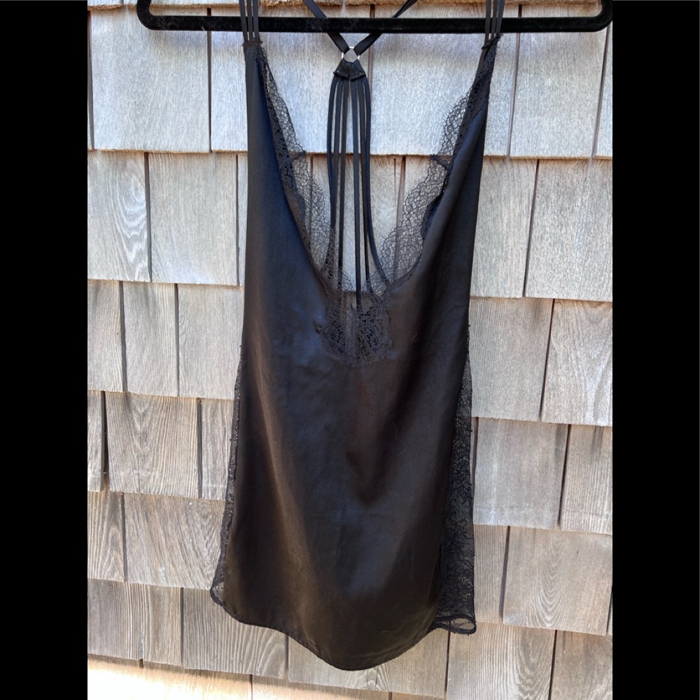 Victoria's Secret Stunning Black Chemise - Satin & Lace - Size Small